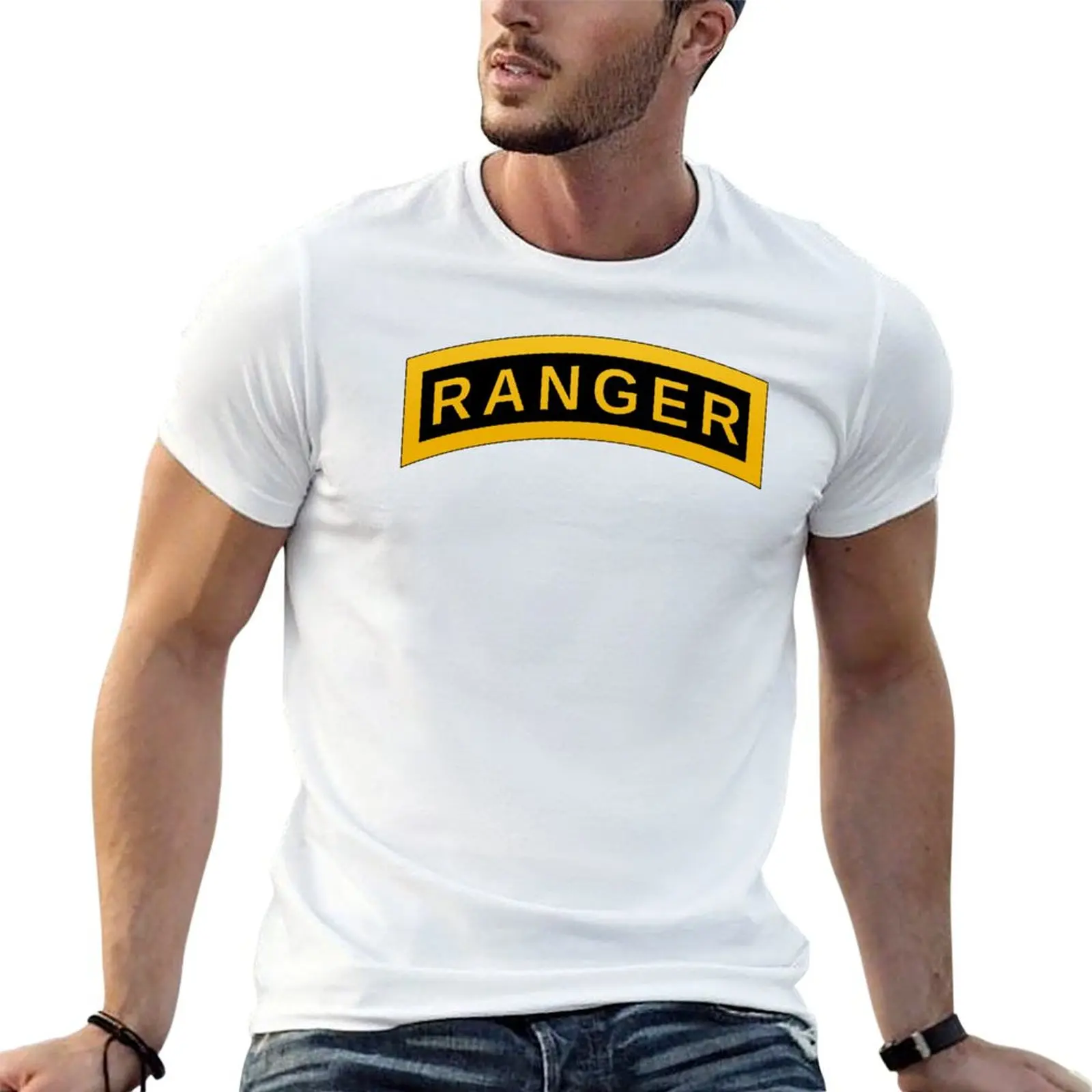Ranger Tab United States T-Shirt man graphic t shirt cotton t shirts man 100% cotton tshirt 100% T-shirt