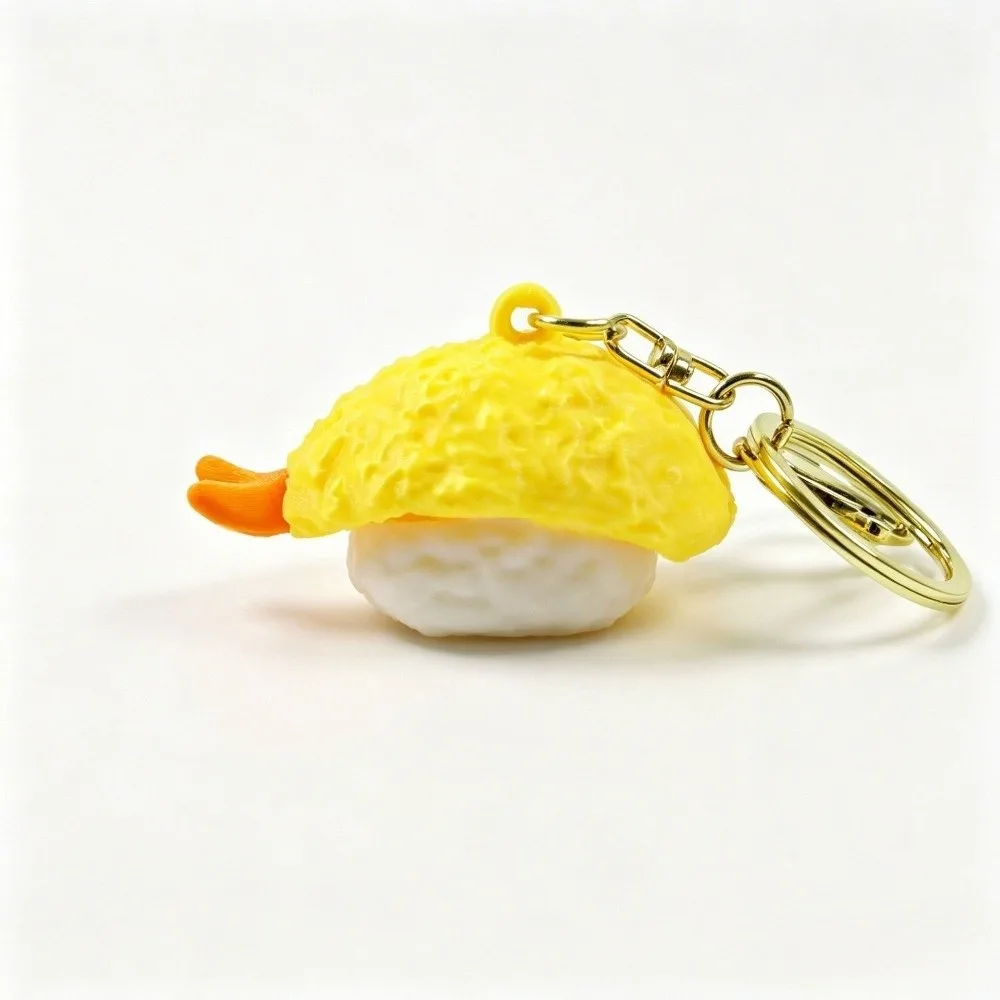 Gifts PLA Sushi Clicker Keychain Realistic Sushi 3D Printed Sushi Fidget Handheld Clicking Nigiri Sushi Keychain Stress Relief