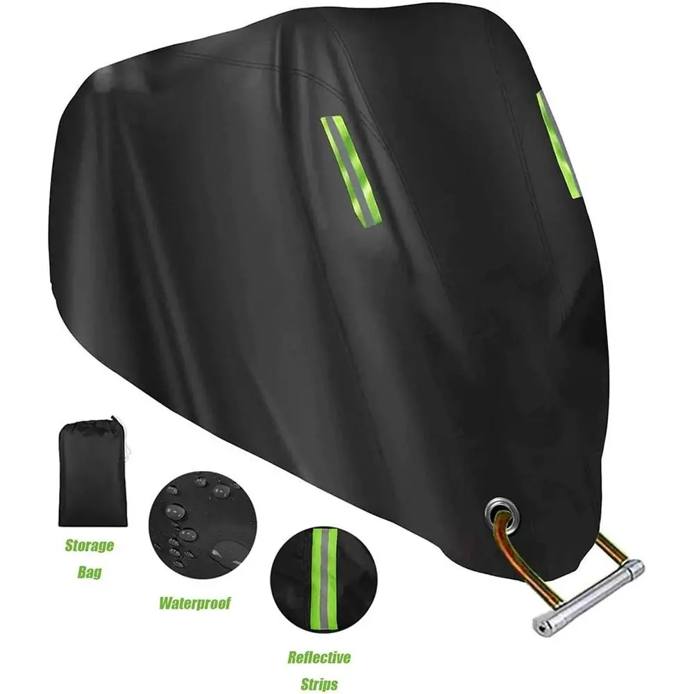 

Thicken 210D Motorcycle Cover Waterproof Bike Rain Dustproof UV Protector Motor Accessory Black Scooter Covers All Season