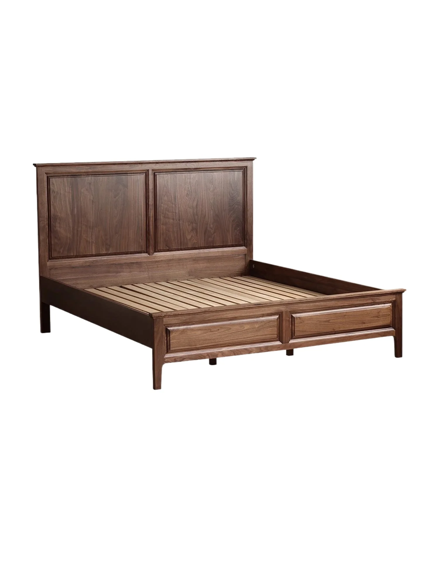 LMM American solid wood bed double bed 1.8 meters French retro 1.5 meters simple home master bedroom wedding bed