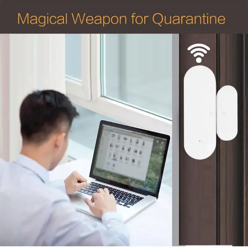 Sensor de puerta inteligente Tuya, detectores abiertos y cerrados, alerta de seguridad, aplicación Smart Life, sensor de ventana WiFi, funciona con Alexa, Google Home