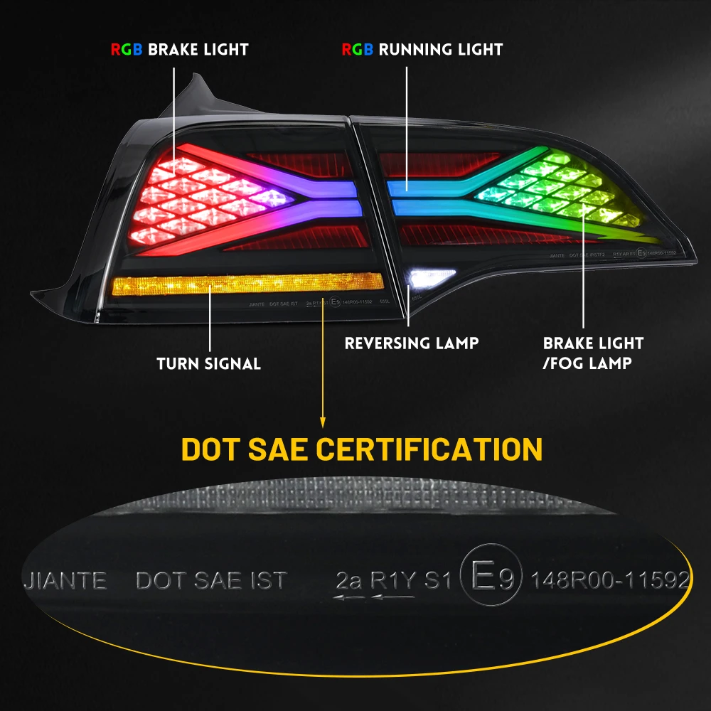 COLIGHT-enquêter arrière modifié pour les remplacements, modèle 3, modèle Y, banderole LED, direction, course, barrage de frein, feux arrière, assemblage de lampes