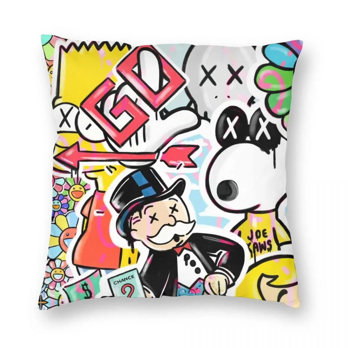 Inspired By The Hype Generation Monopoly Square Pillowcase Polyester Linen Velvet Zip Decor Throw Pillow Case Bed Cushion Case