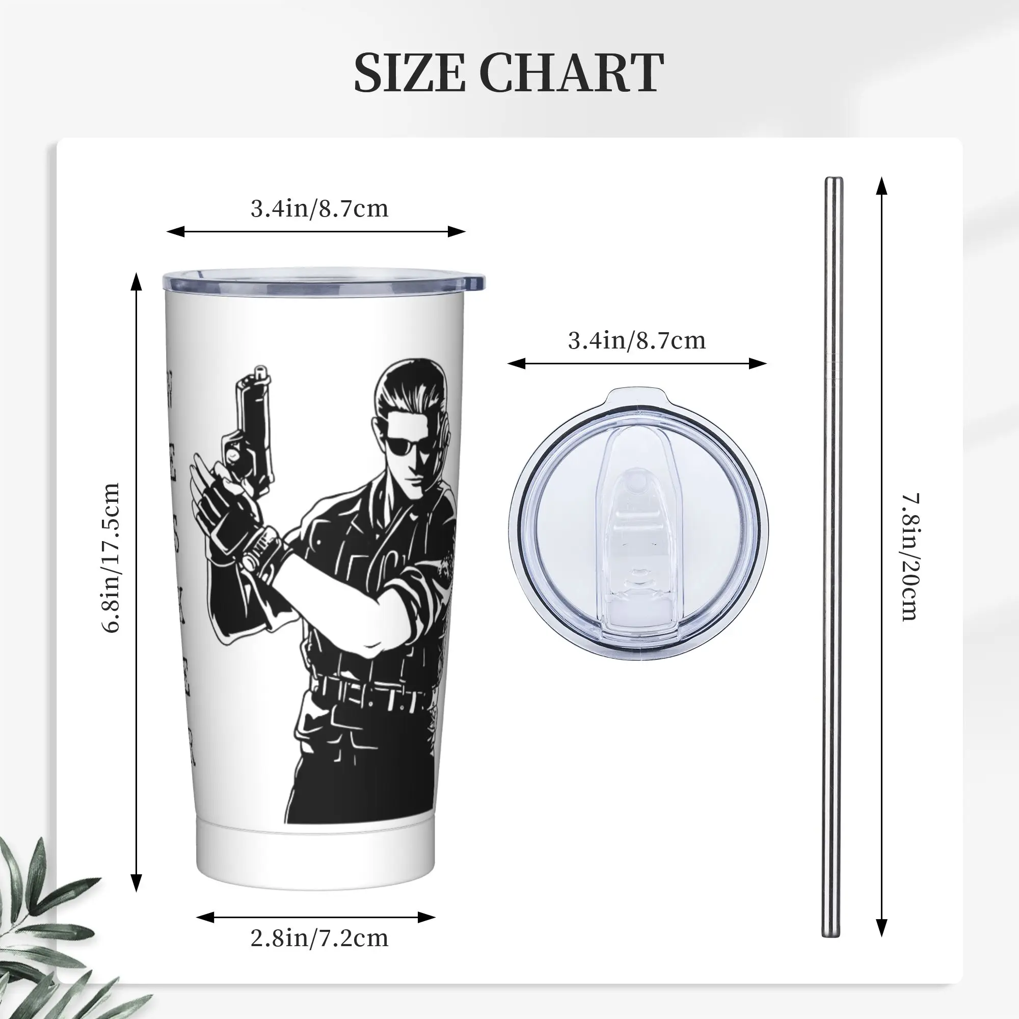 Stainless Steel Tumbler Residents Evils 1 Remake Thermal Mug Albert Wesker Insulated Hot Drinks Mugs Cup Camping Water Bottle view 3