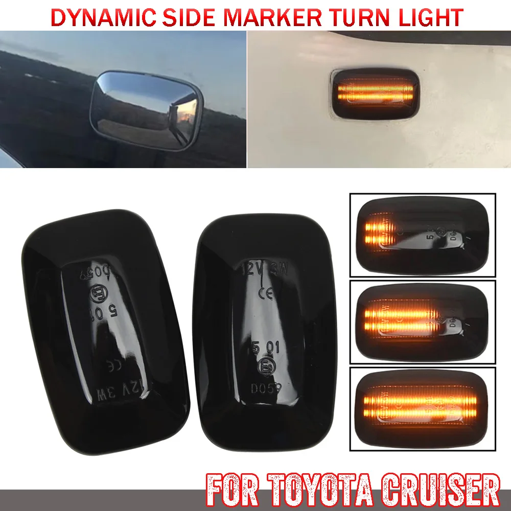 For Toyota Landcruiser Land Cruiser 70 80 100 Series Marker Lights Dynamic LED Turn Signal Lamp Indicator