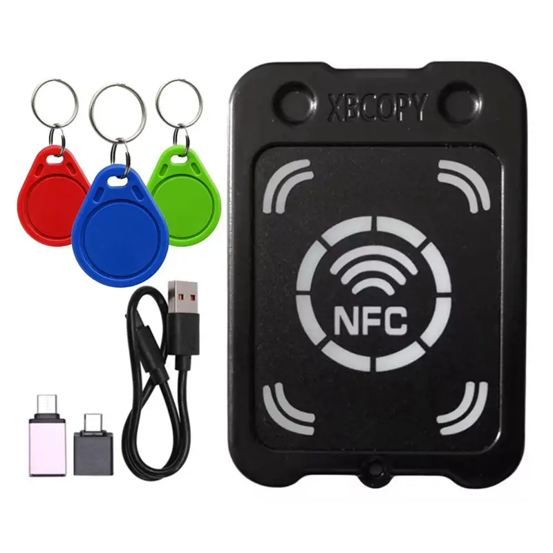 B67C RFID Smart Chip Card Reader Copier +3XUID Keychain Encryption Key Reader IC 13.56Mhz RFID Token Clone Duplicator