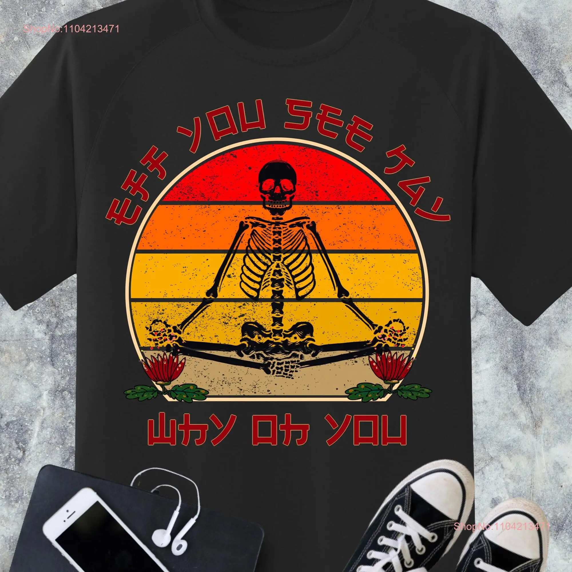 Eff You See Kay Why Oh T Shirt Yoga Skeleton Funny Meditation long or short sleeves