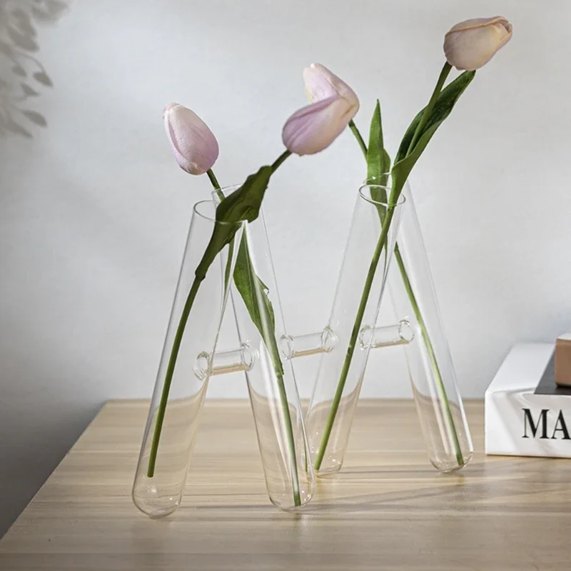 3/4 Test Tube Glass Vases Terrarium for Stylish Floral Displays