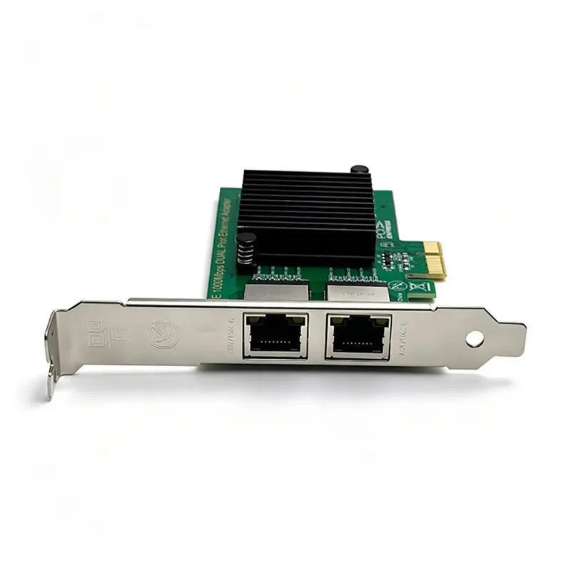 A13E-Industrial Control 2 Port Gigabit Network Card Pcie X1 82571 Chip RJ45 For Desktop PC Soft Routing NAS Server