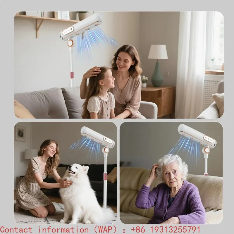 【From China】 Professional Vertical Stand Hair Dryer Handsfree Floor Standing Stand Up Dryer High Speed Negative Ion