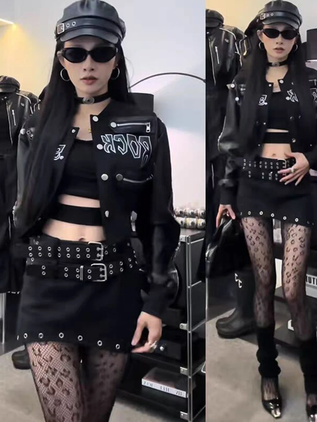 

Женская весенняя куртка-бомбер в стиле ретро-американский кэжуал с яркой вышивкой и кожаными вставками, модная и стильная