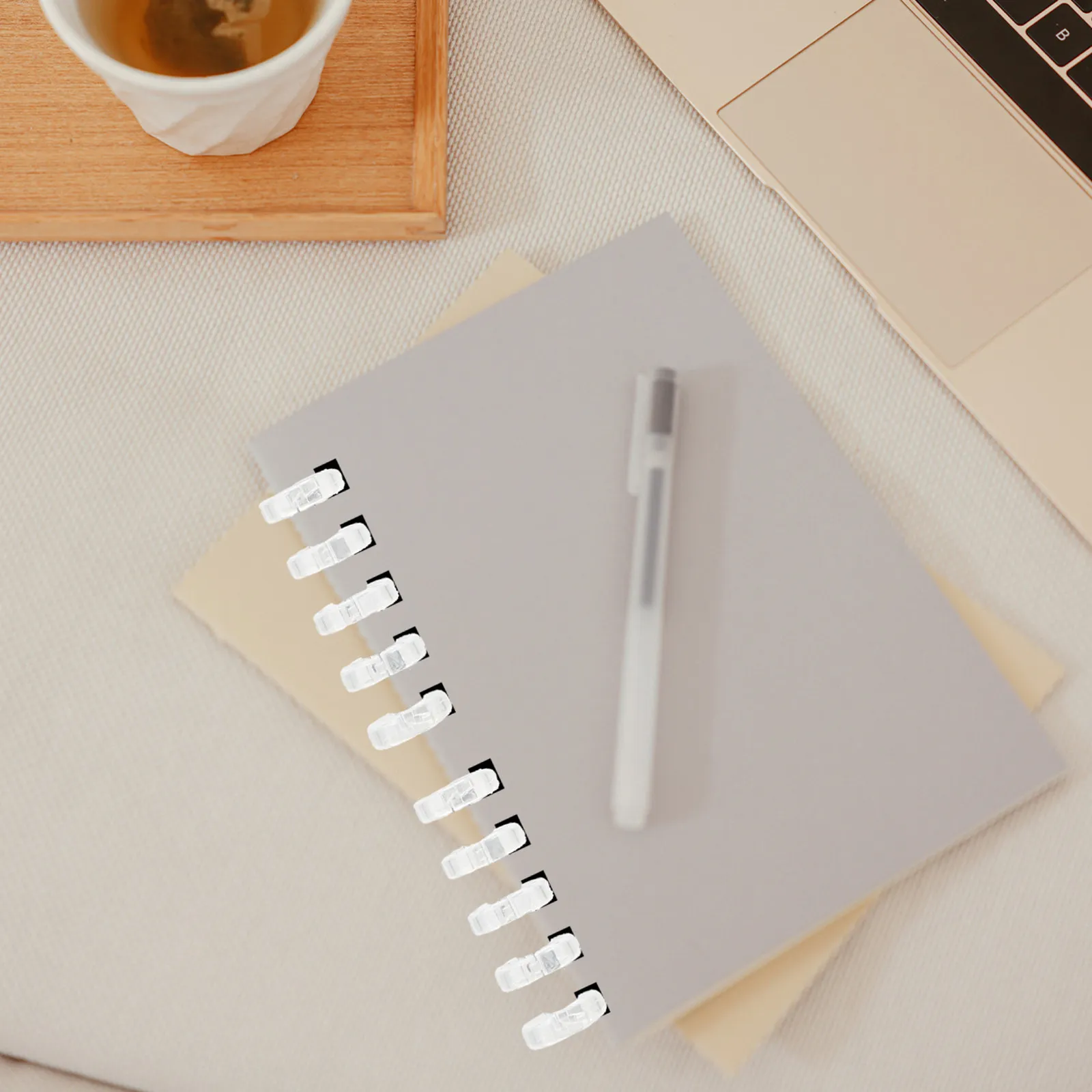 

10Pcs Plastic Binder Rings Detachable Leaf Binder Circles for Notebook Planner File Supply Convenient Removable Book Accessory