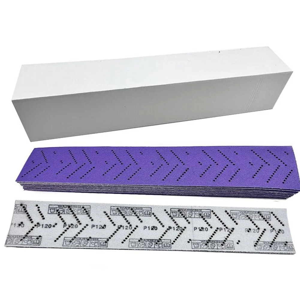 

10PCS Purple Sandpaper Sheets 80-500Grit Hook Sandpaper Multi-Hole Abrasive Roll Sandpaper Sheets For Wood Metal Automotive