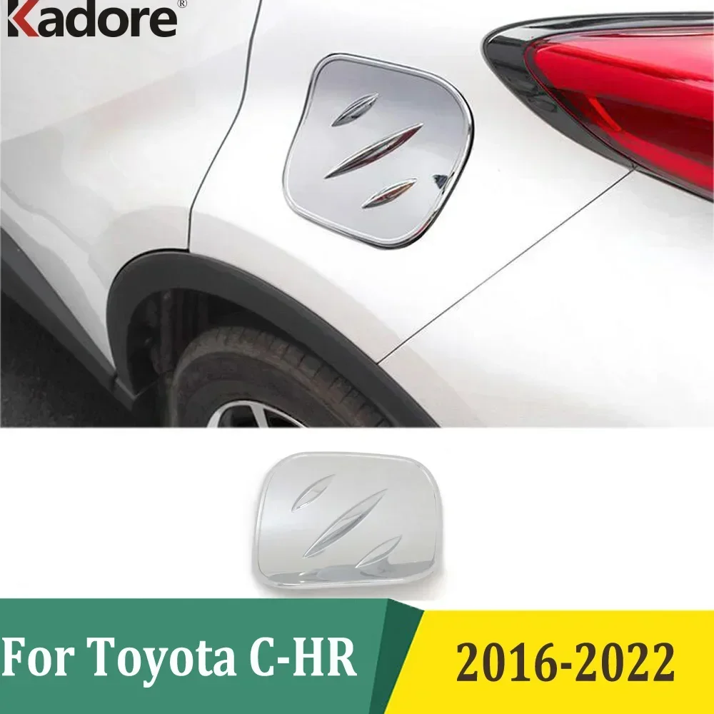 For Toyota C-HR CHR 2016 2017 2018 2019 2020 2021 2022 Chrome Oil Tank Fuel Gas Cap Cover Trim Sticker Car Styling Accessories