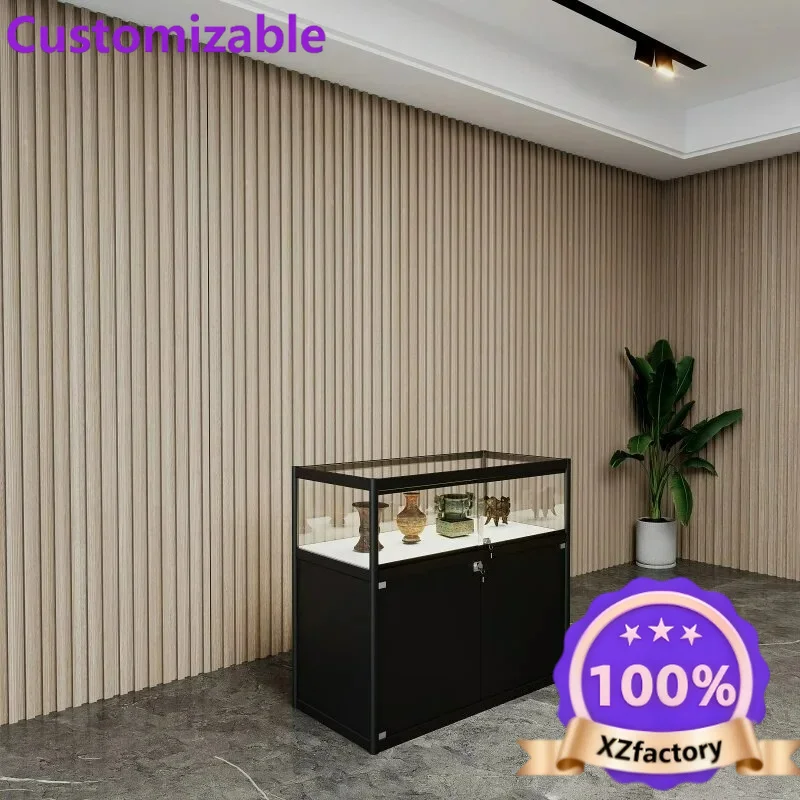 Factory Direct 2026 Museum Display Cabinet Cultural Relics Antique Collection Jade Porcelain Jewelry Exhibition Table Mobile