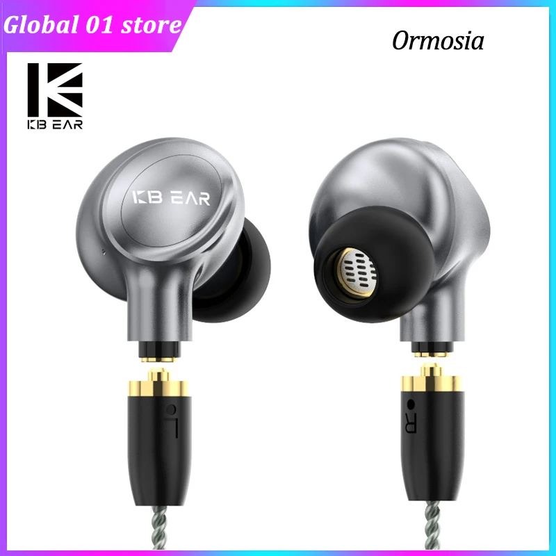 

KBEAR Ormosia DD+BA IEM 10mm Dynamic And Composite Balanced Armature Hybrid Drive In Ear Monitor Earphone Earbuds MMCX Headset