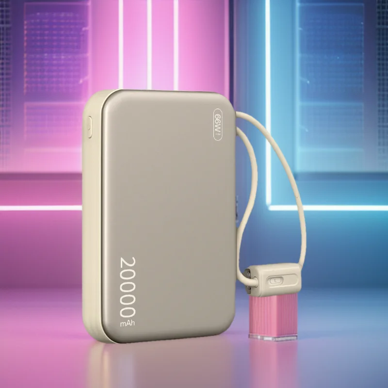

Fast Charging 20000mAh Power Bank With 2 Cables Digital Display Powerbank Rechargeable Batteries For iOS 13 14 15 Xiaomi Huawei