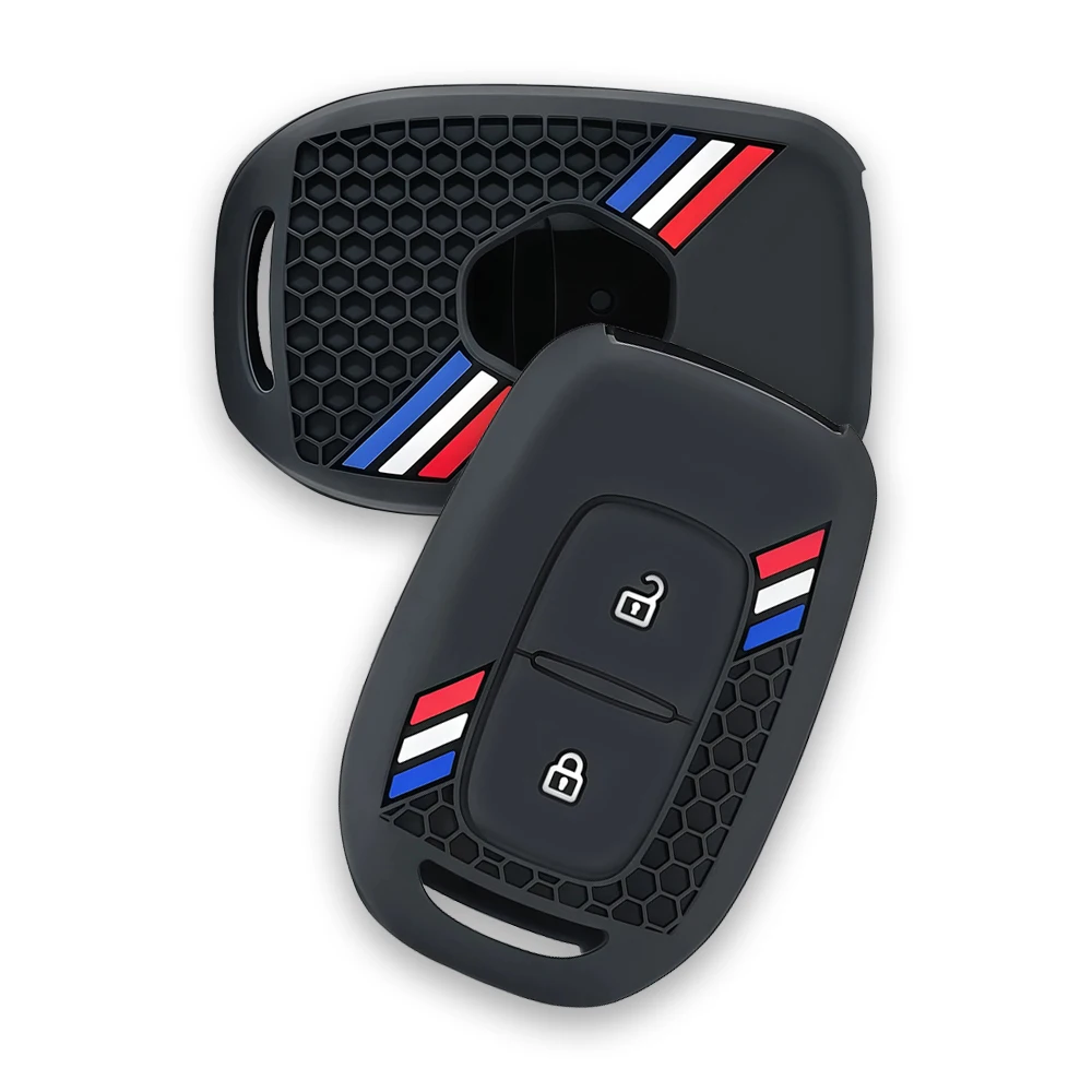 Capa de silicone para chave de carro, chaveiro para Dacia Duster Spring Logan Sandero Stepway Lodgy para Renault Scenic Master Dokker Duster