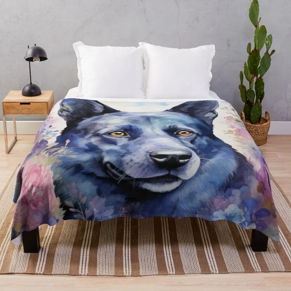 

beautiful Australian Kelpie herding dog dog art Throw Blanket Soft Comfort Blanket for Reading Watching TV