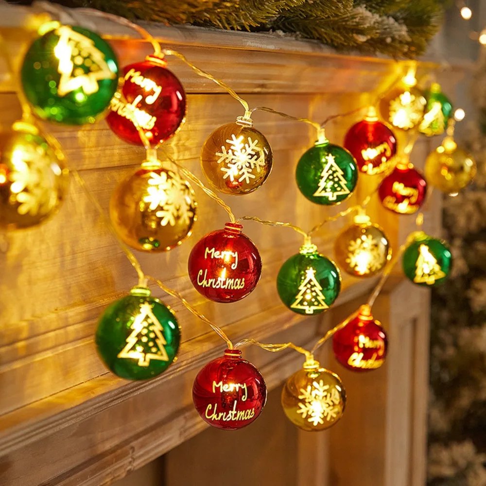 1.5 metri LED Christmas String Lights 3D fai da te Decor Tree Lantern Strip Battery Version Pendant Santa Snowman Style