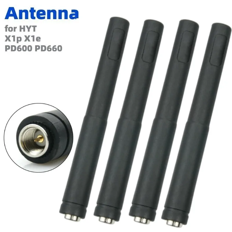 4pcs 9cm 400-470MHz UHF SMA Male Plug for HYT Hytera X1p X1e PD600 PD660 PD680 PD685 PD665 PD605 PD682 PD662 PD602 PD686 Radio