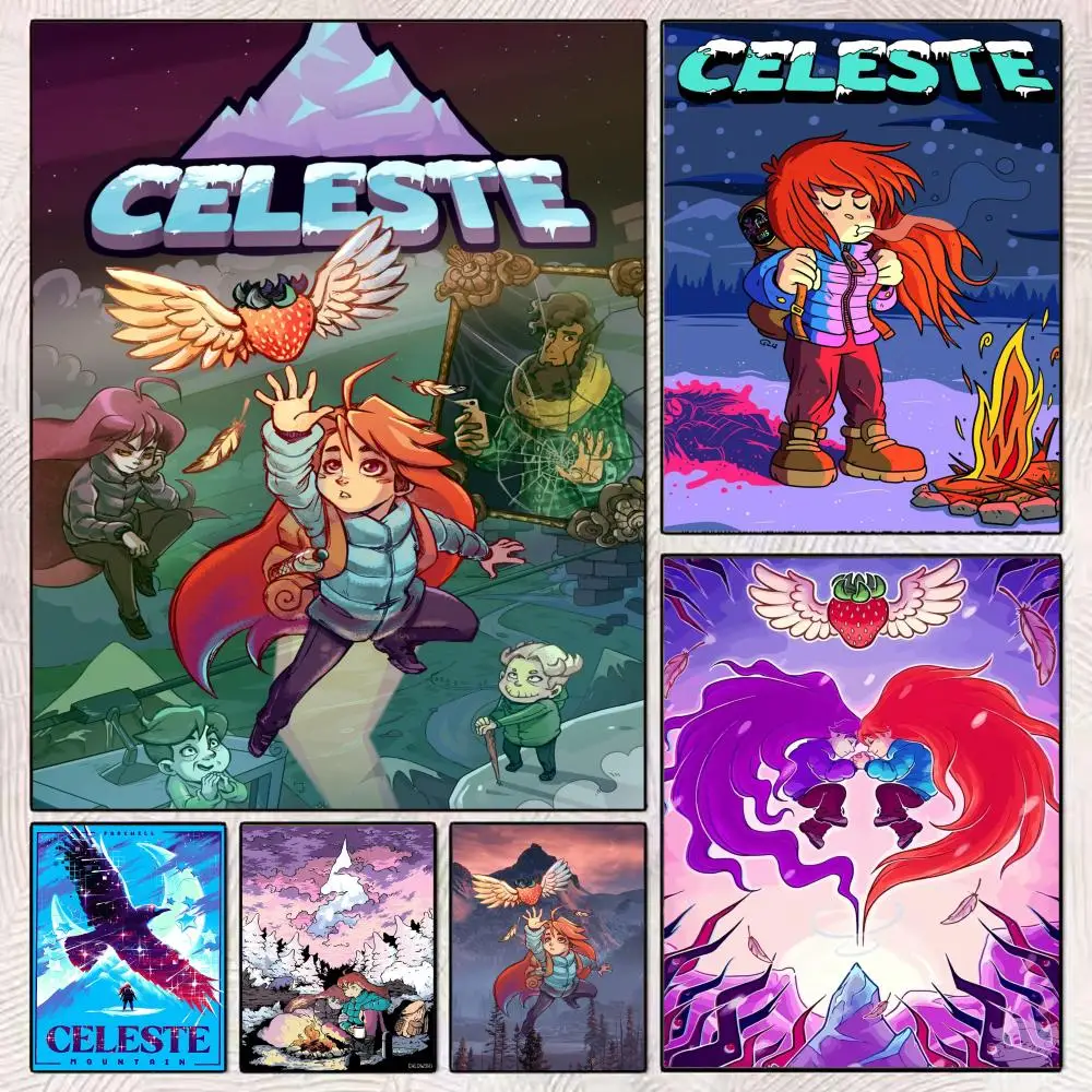 

Pixel Games C-Celeste Poster HD Art Mural Wallart Poster Waterproof Vintage Print Decor for Home Decoration DIY Durable