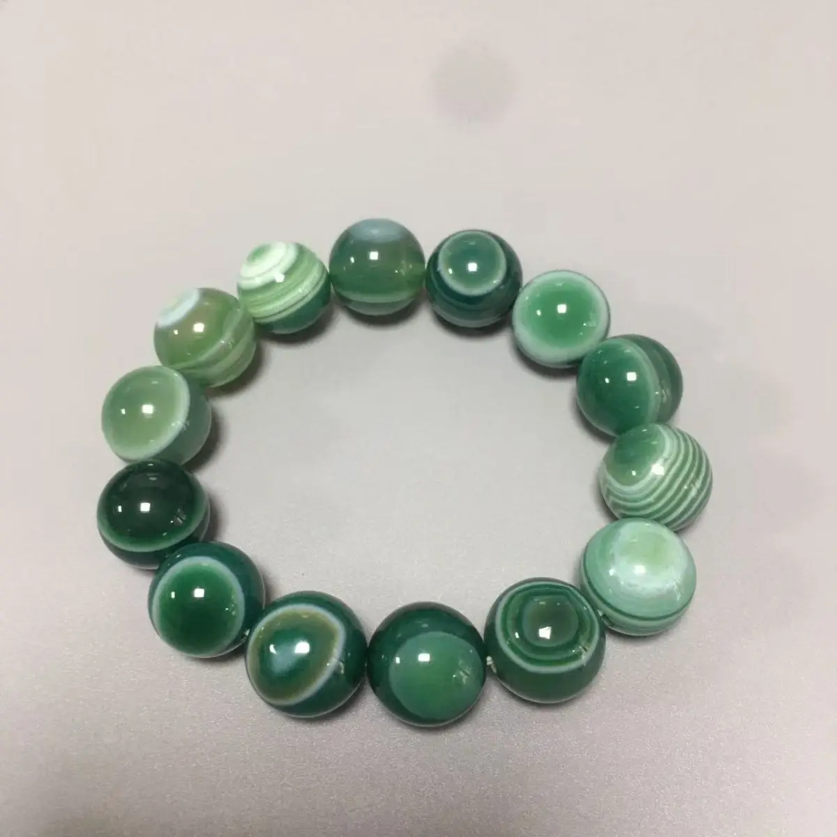 Natural Madagascar Silk-twisted Agate Bracelet, Green Agate Transfer Bracelet