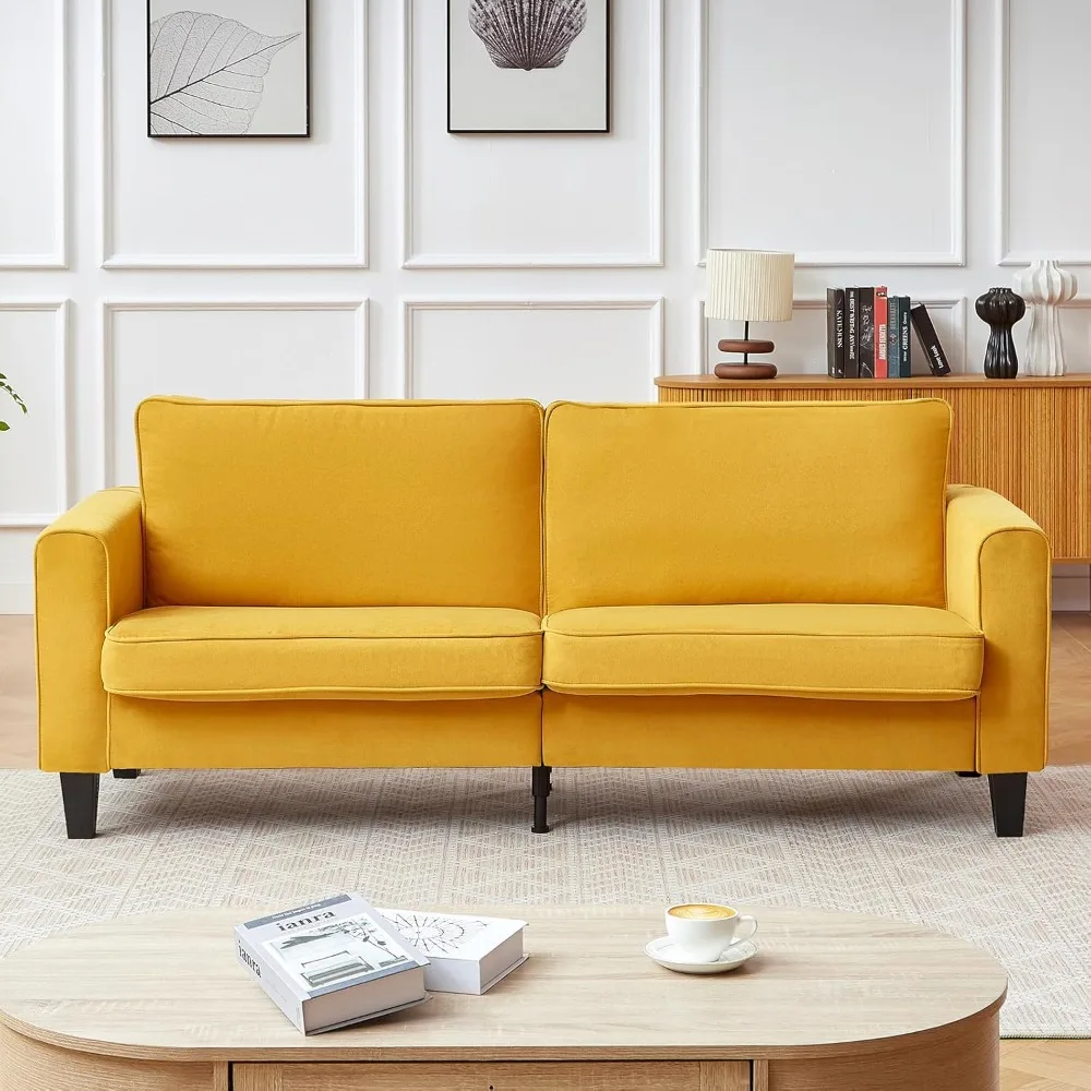 أريكة غرفة المعيشة الحديثة، أريكة من الكتان مقاس 79 بوصة مع أغطية قابلة للغسل وقابلة للإزالة ومقعد قابل للتعديل بعمق، أرائك مريحة لـ Sm