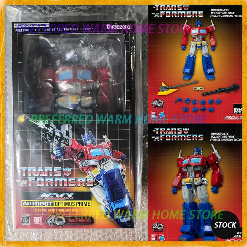 In Stock 3A THREEZERO MDLX Optimus Prime (VINTAGE ANIMATION EDITION) Movable Model Toy Collect Transformers G1 With Alloy Parts