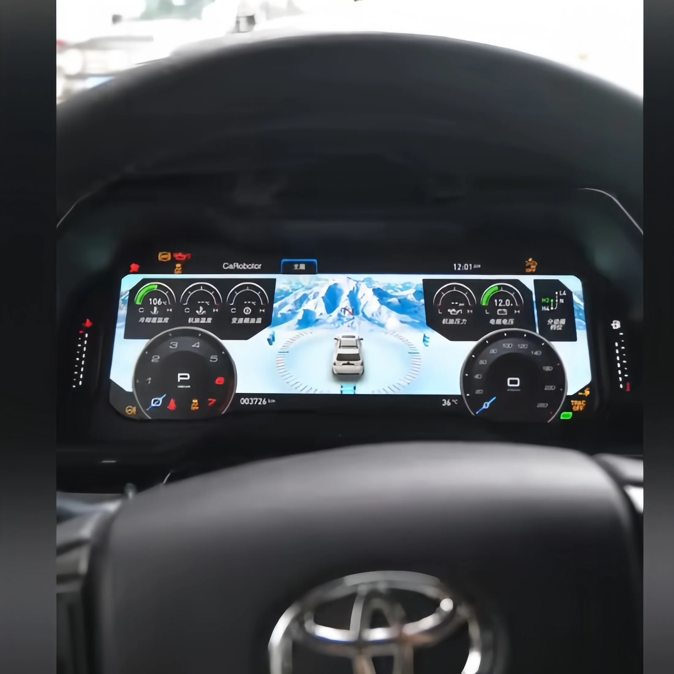 12.3inch Car LCD Digital Cluster For Toyota Prado 2010-2019 2022 Dashboard Virtual Cockpit Instrument Auto Speed Meter Screen