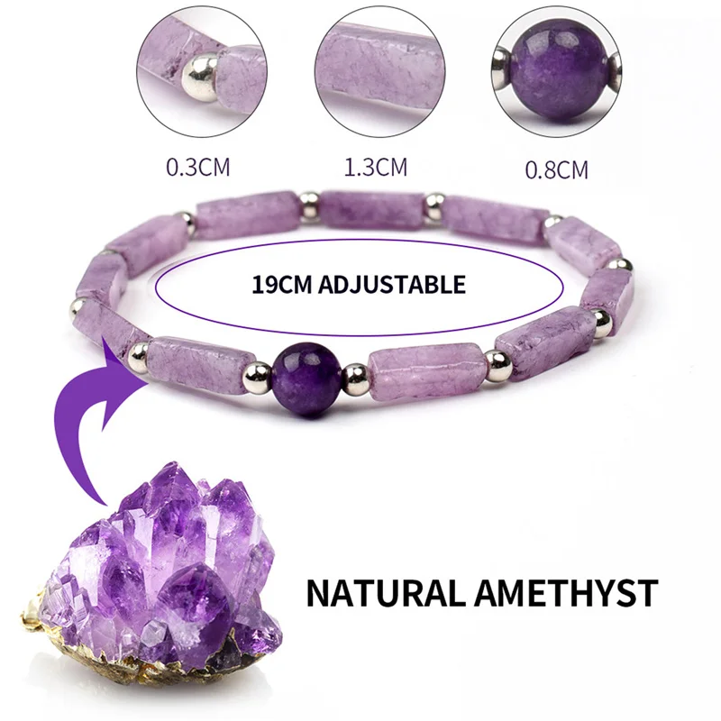 1Pcs Amethyst Body-purify Slim - Coordinates Bracelet recension och pris