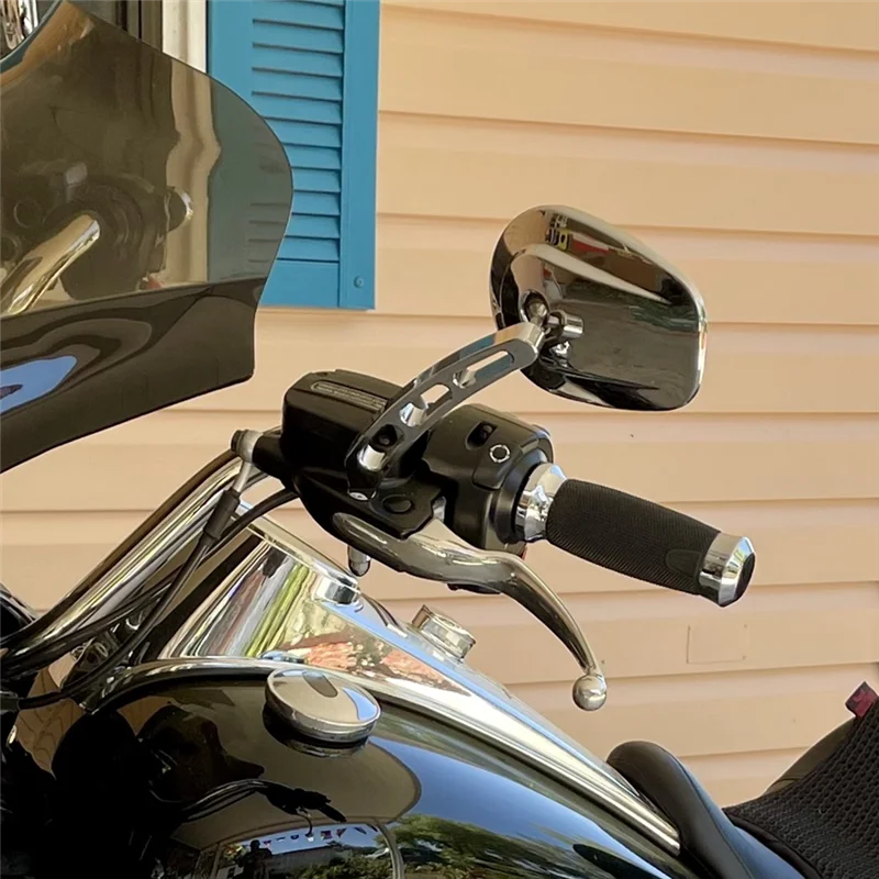 

Надежные зеркала с креплением на руль для Dyna Electra Glide Road Glide Road King Sportster 1200 883, зеркала заднего вида, хром