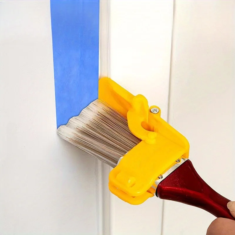 1pc Edging Color Separation Paint Brush, Portable And Durable Lightweight Cleaning Brush,Tough,Painting Brush With Wooden Handle