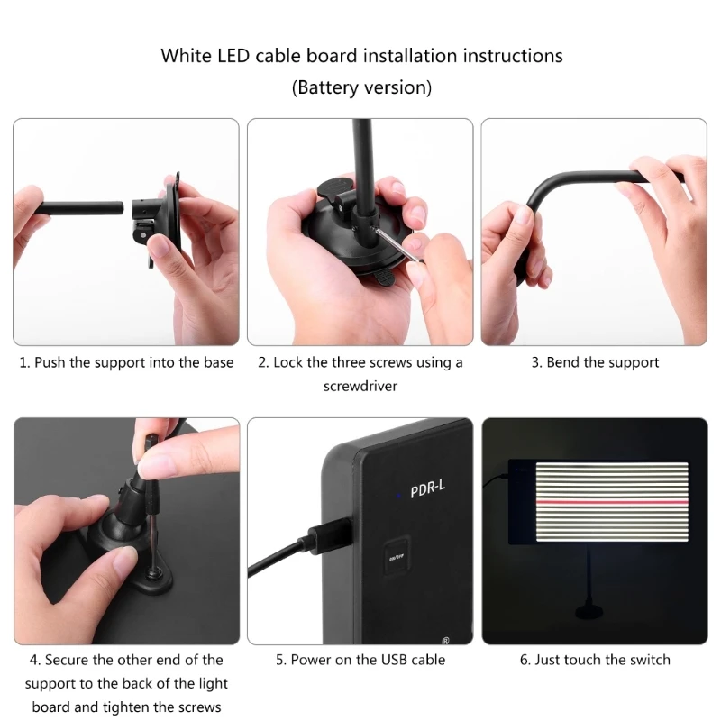 Reflectors Line Board Dent Repair Tool with 3 Gear Brightness for Car Body Dent Removal LED Reflectors Board Dropship