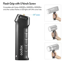 Godox FG-100 Flash Grip Camera Speedlite Hand Grip Flash Handle with 1/4inch Screw for Godox AD100pro AD200pro AD300pro