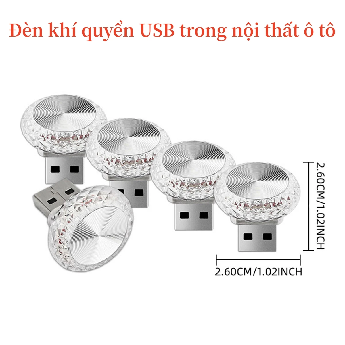Portable Car USB Ambient Light Mini LED Decorative Colorful Night Light for car and Computer, Environment Lighting Plug Play image 5