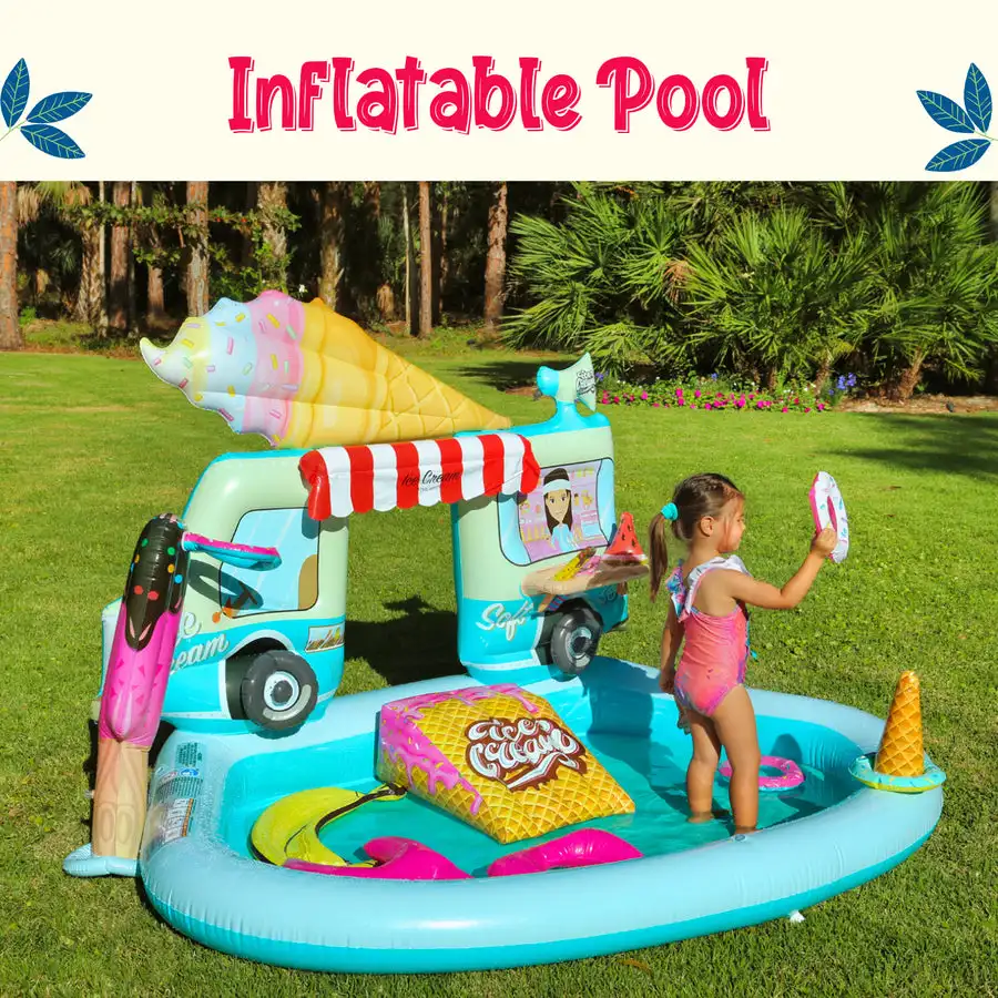 For FLOATO-PIA original ice cream truck outdoor water pool toys inflatable pool