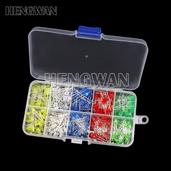 3MM 5MM Light Emitting Diodes electronic kit box F3 F5 LED Diode Assorted Kit White Green Red Blue Yellow Orange