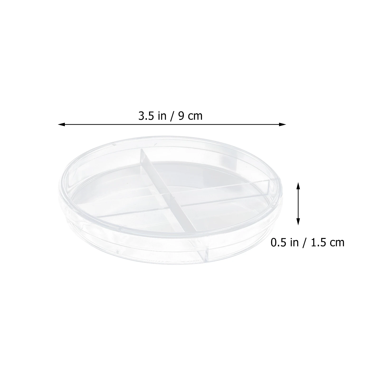 

10Pcs Transparent Cell Culture Dishes Four Compartments Scientific Experiment Teaching Aid Biology Microbiology Laboratory