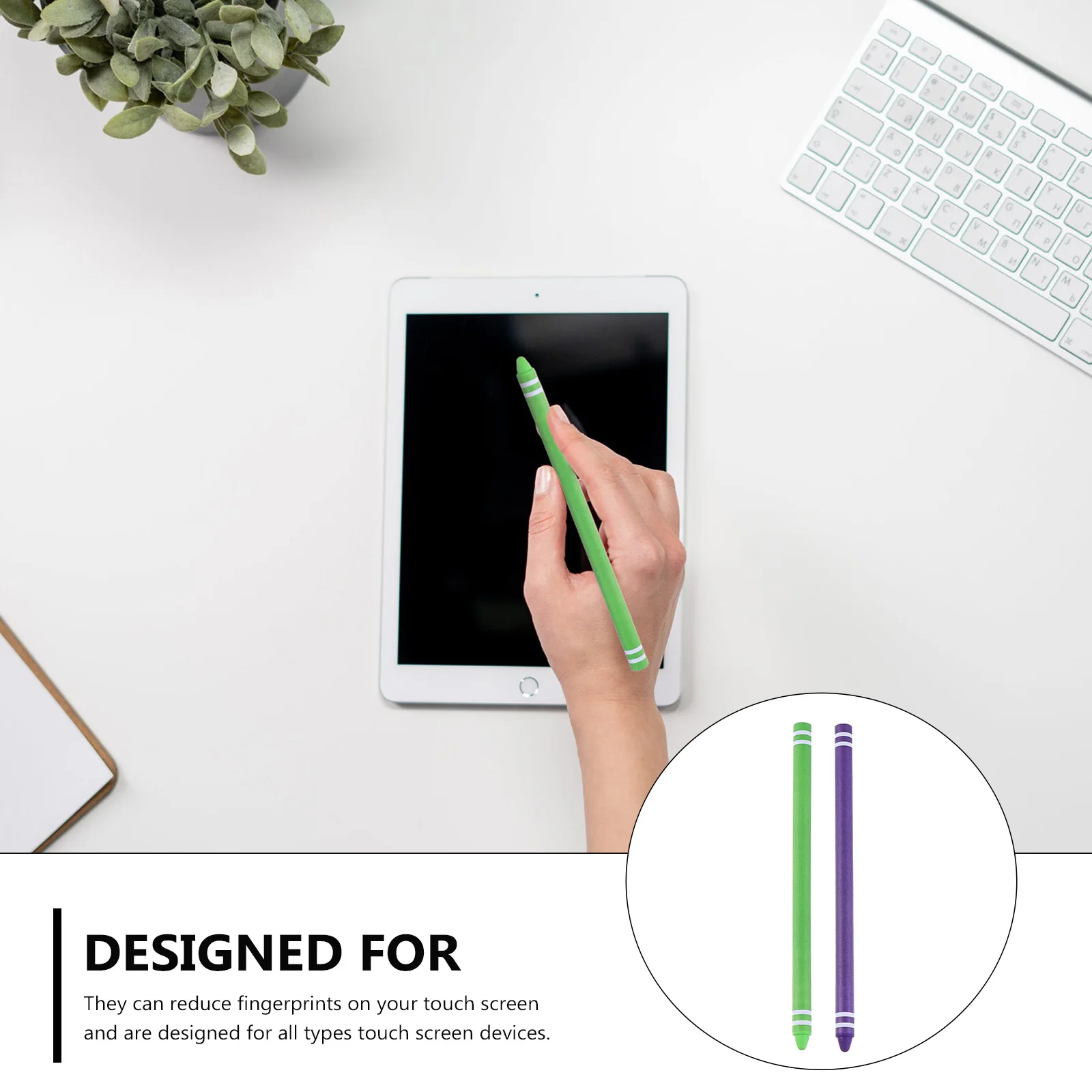 

2 Pcs Capacitor Pen Crayon Tablet Pencil Universal Stylus Pencils Magnetic Smart Digital Silica Gel Child
