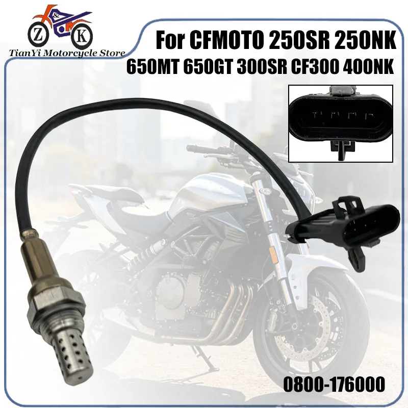 Sensor de Oxígeno O2 para Keeway Superlight 250, Zongshen RX3 NC250, Benelli Silverblade Zafferano 250, Cable del Sensor, Repuestos