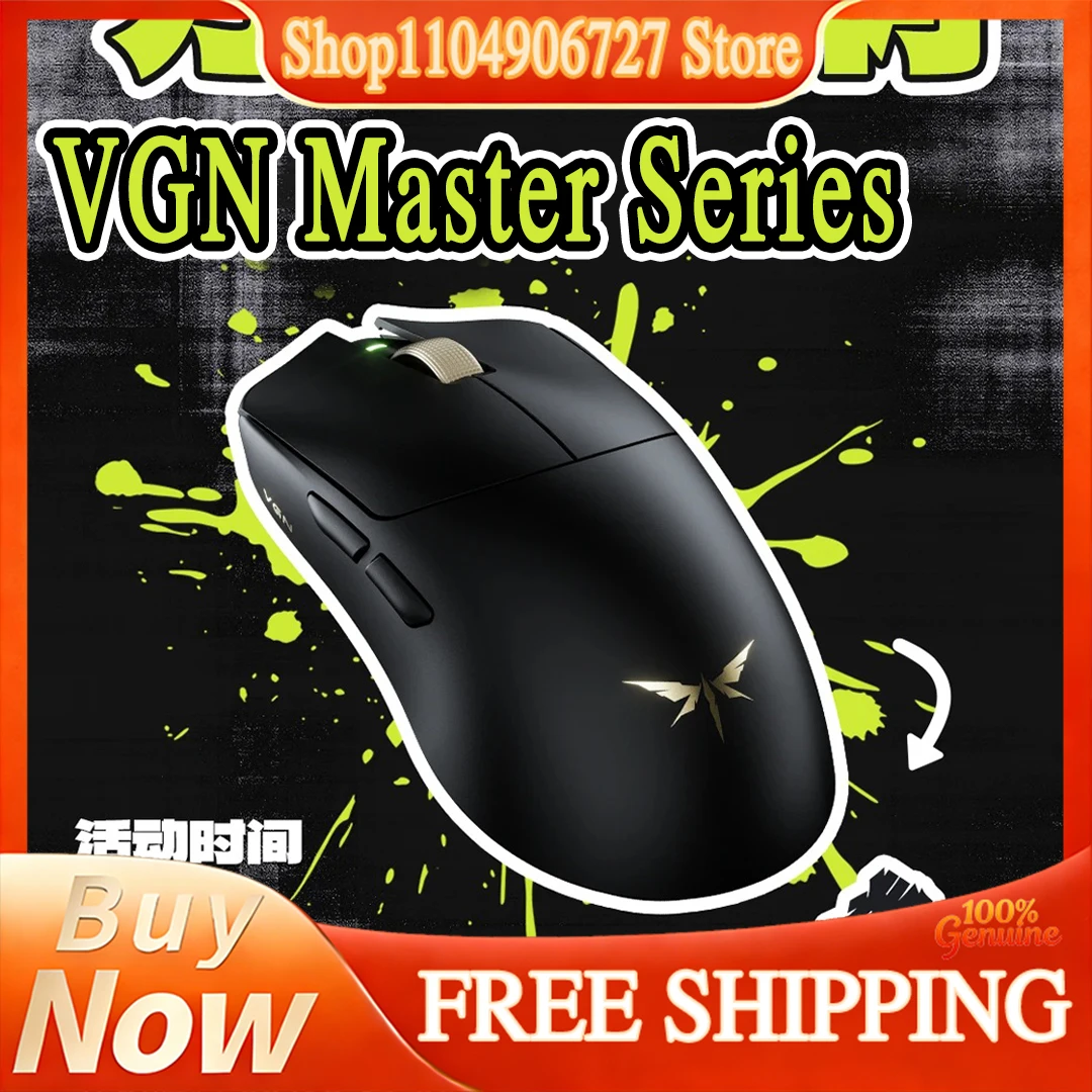 VGN Dragonfly F2 Master Series Wireless Lightweight Gaming Mouse Triple Mode Long Battery Life Paw3950 Nordic52840 Esports Game