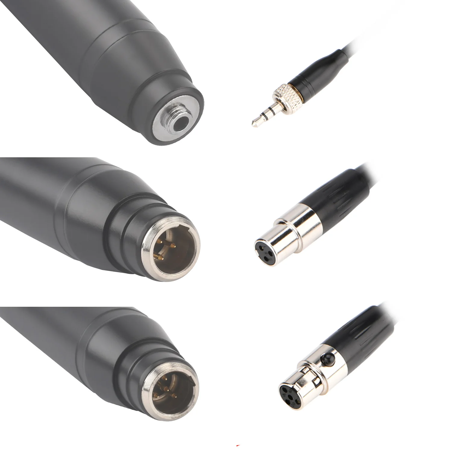 48V to 5V  XLR Male Connector 3 4 Pin 3.5MM Microphone Adapter Mini Metal Plug for Lavalier Headset Musical Instrument Mic P2