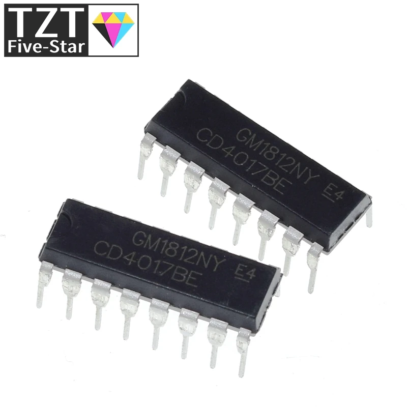 TZT 10PCS CD4017 CD4017B CD4017BE 4017 TZT
