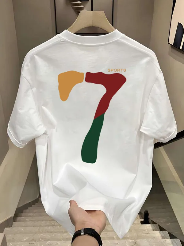 2026 Cotton Fashion Cool and Stylish T-shirt with Unique Print - Summer Round-neck Fitting Versatile Casual Short Sleeve Shirt