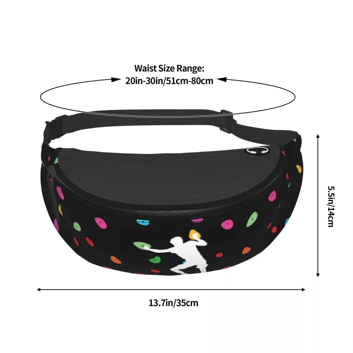 Bouldering Climbers Rock Climbing Wall Fanny Pack Women Men Boulderer Gift Crossbody Waist Bag for Hiking Phone Money Pouch