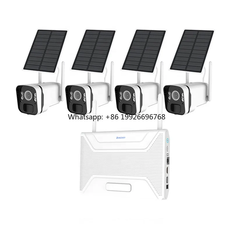 

8way 8camera 3mp Solar Wireless Wifi Network Cctv Home Security Solar Surveillance Camera Kit
