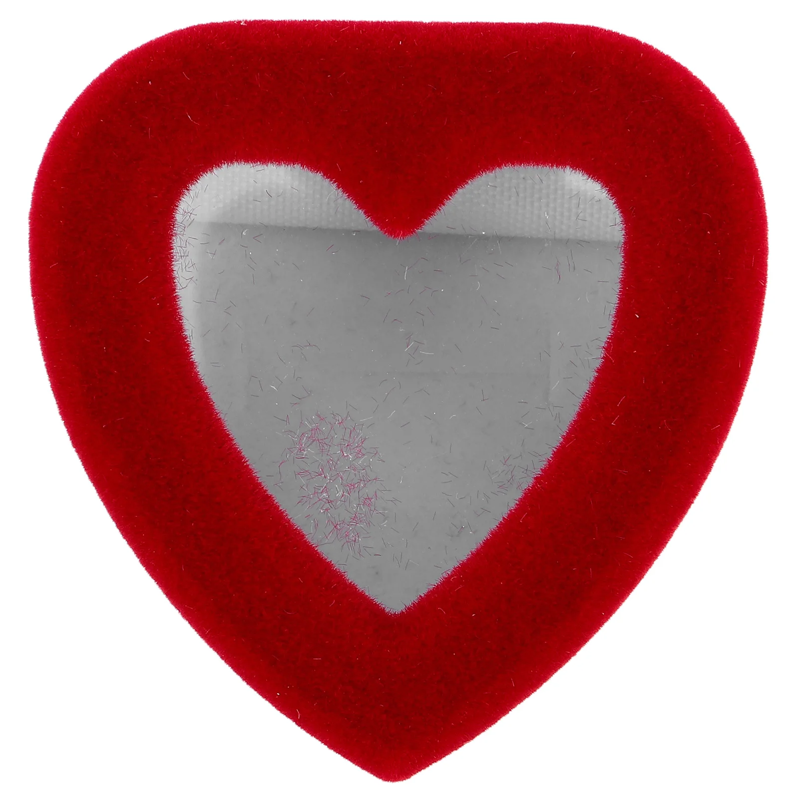 

Valentine'S Day Ring Box Heart Shaped Jewelry Storage Case For Wedding Proposal Engagement Present Red Organizer Jewelry