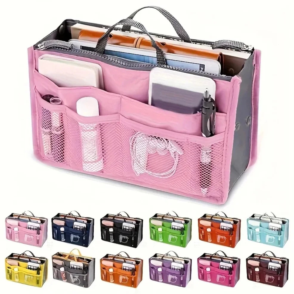 

Multifunctional Bi-fold Storage Bag Double Zipper Large Capacity Storage Arrangement Makeup Toiletries Large Classification Bag