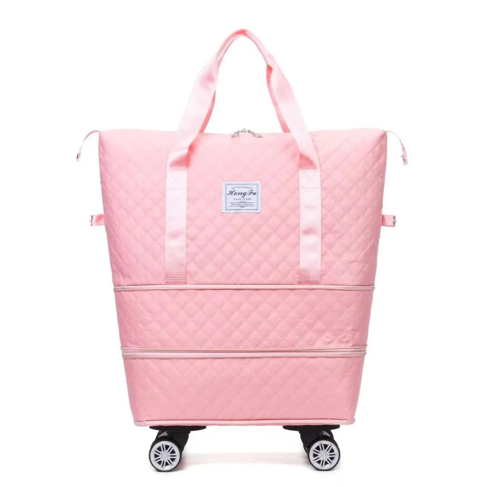 New Oxford Cloth Duffle Pack Large Capacity Foldable Luggage Shoulder Bags Rolling Multiple Pocket Business Travel Bag Men Women
